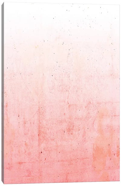 Pink Ombre Canvas Art Print - Pantone Living Coral 2019