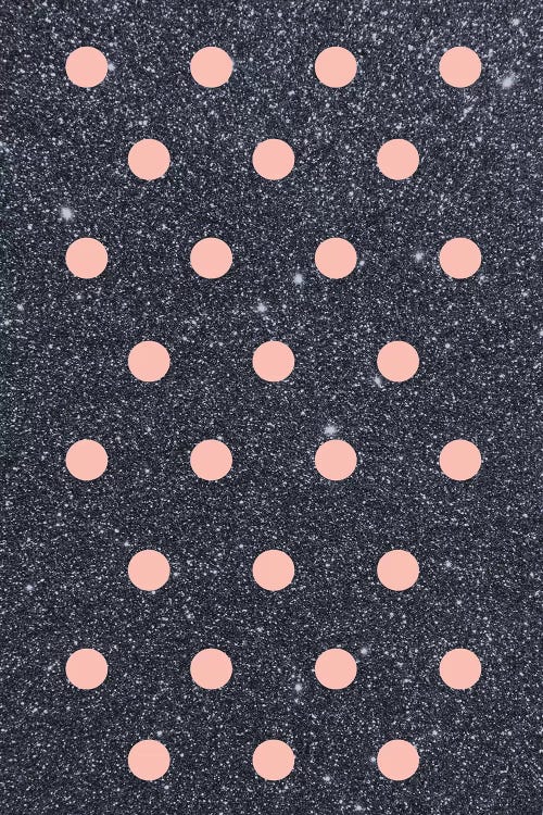 Pink Poka Dots On Shiny Background