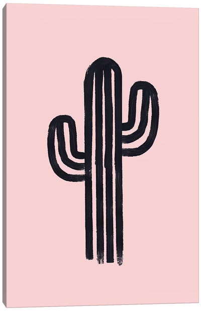 The God Cactus Canvas Art Print - Pink Art