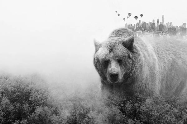 Large Modern Art - Canvas Prints: The Best Of All Worlds by Emanuela Carratoni