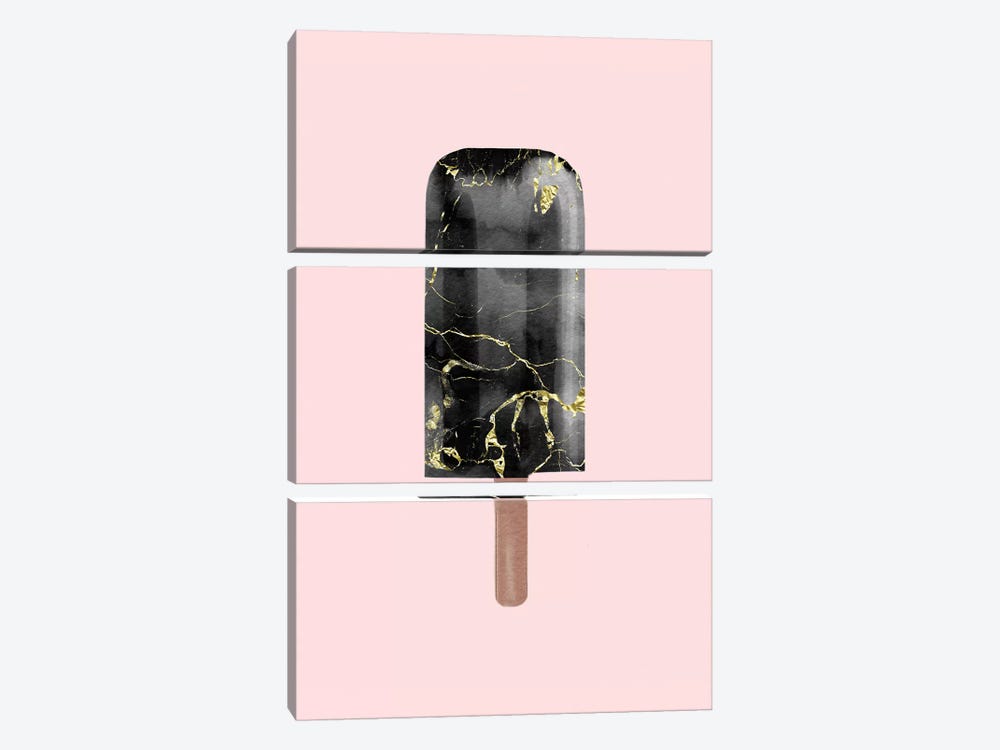 Black Marble Popsicle by Emanuela Carratoni 3-piece Canvas Artwork