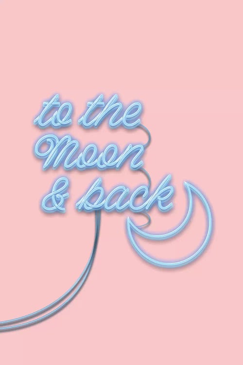 To The Moon by Emanuela Carratoni wall art
