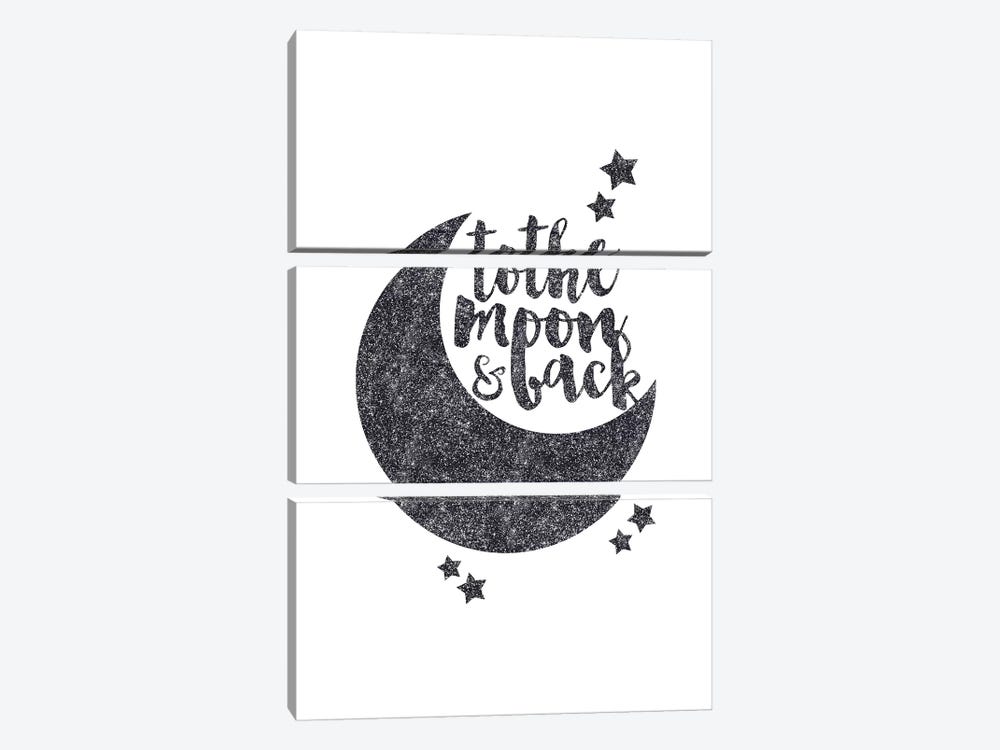 To The Moon And Back by Emanuela Carratoni 3-piece Canvas Artwork