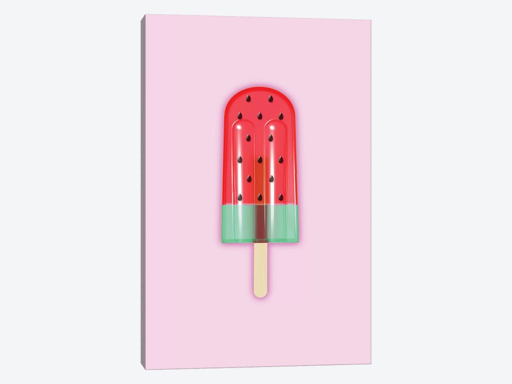 Watermelon Popsicle by Emanuela Carratoni 1-piece Canvas Artwork