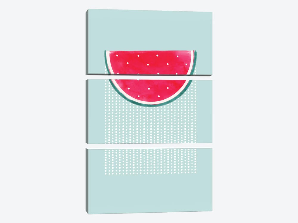 Watermelon Rain by Emanuela Carratoni 3-piece Canvas Print