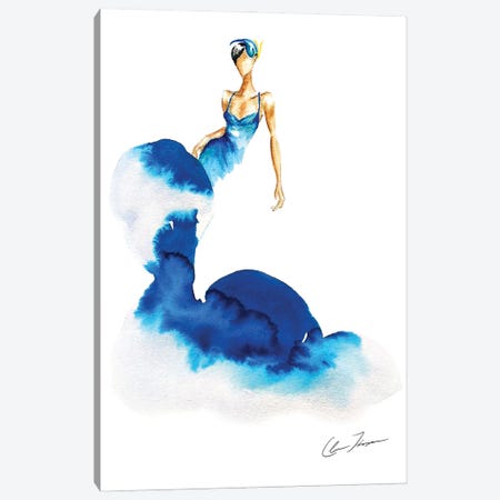 Blue Smoke Canvas Print #CTM10} by Claire Thompson Canvas Print