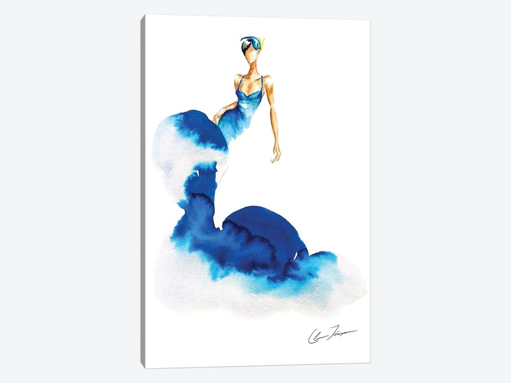 Blue Smoke by Claire Thompson 1-piece Canvas Print