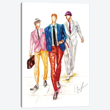 Boys Are Back In Town Canvas Print #CTM11} by Claire Thompson Canvas Art Print