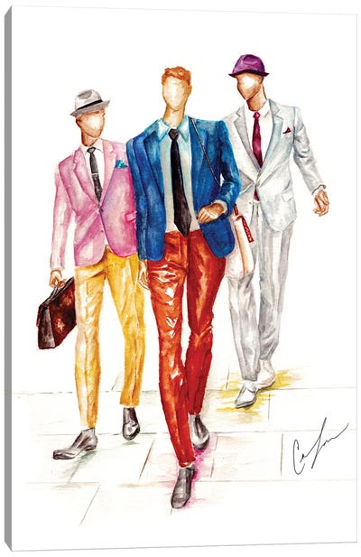 Boys Are Back In Town Canvas Art Print - Claire Thompson