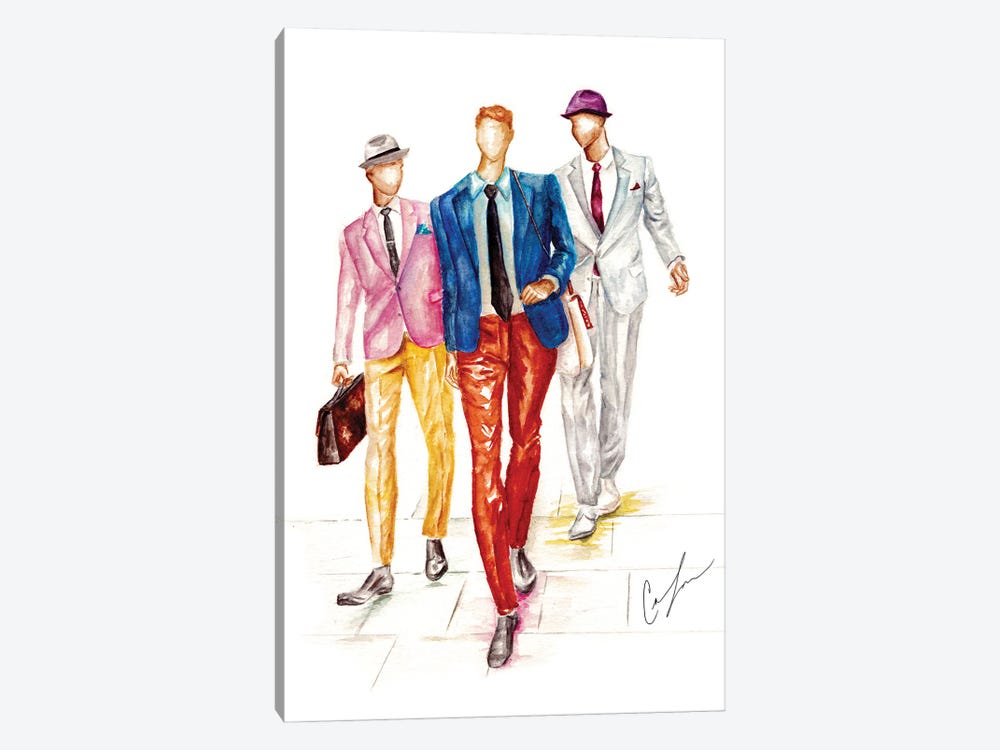 Boys Are Back In Town by Claire Thompson 1-piece Canvas Art