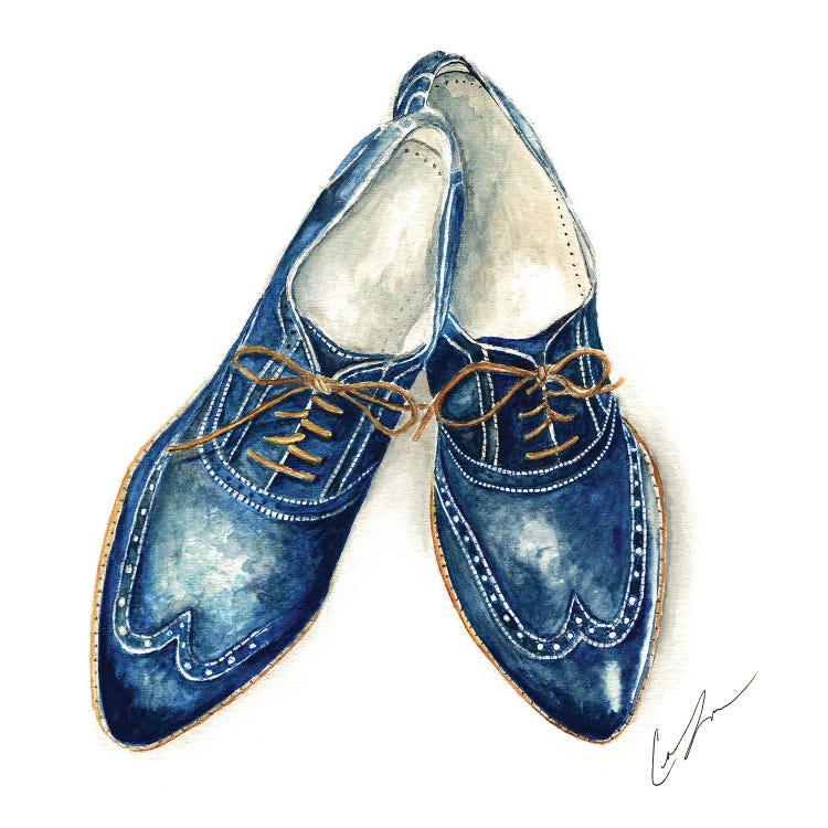 Cobalt Shoes Art Print by Claire Thompson | iCanvas