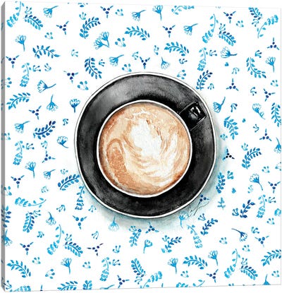 Coffee Patterns Canvas Art Print - Claire Thompson
