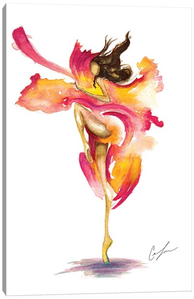 Dance On Fire Canvas Art Print - Claire Thompson