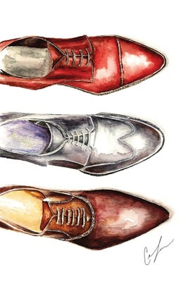 3 Shoes Art Print by Claire Thompson | iCanvas