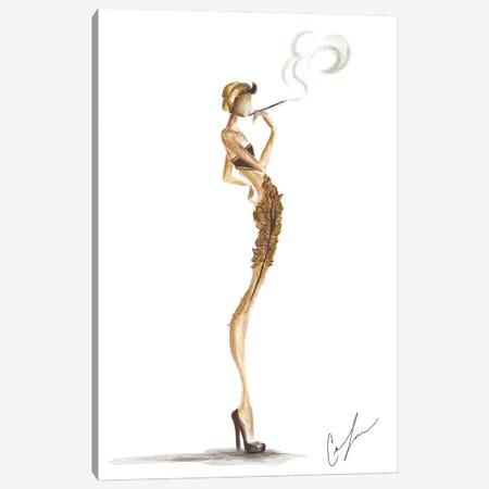 Gold Smoke Canvas Print #CTM23} by Claire Thompson Canvas Artwork