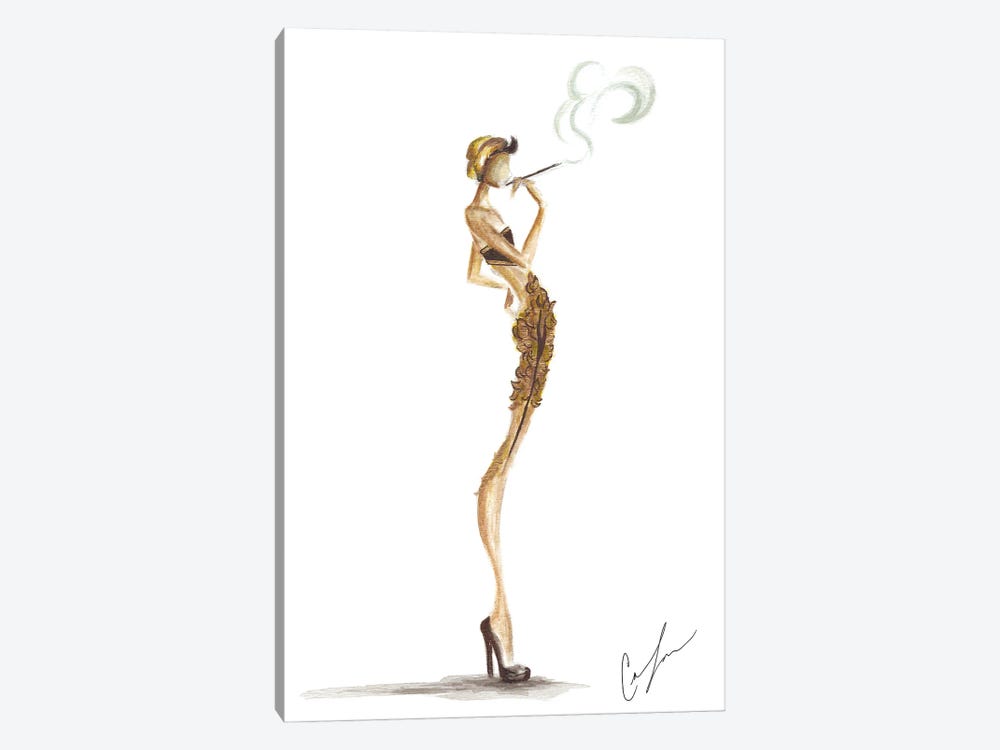 Gold Smoke by Claire Thompson 1-piece Canvas Print