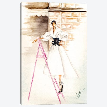Pink Ladder Canvas Print #CTM30} by Claire Thompson Canvas Art Print