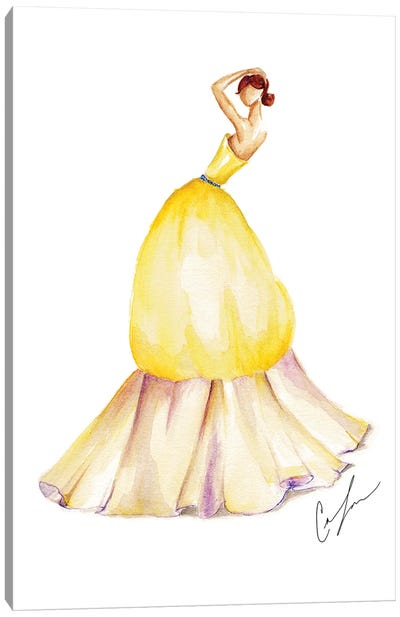 Yellow Tulip Canvas Art Print - Claire Thompson