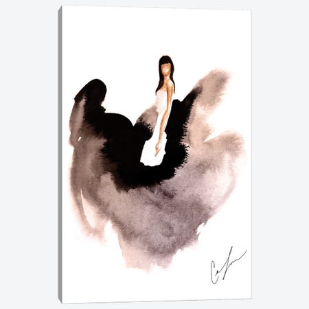 Black Swan Canvas Print #CTM9} by Claire Thompson Canvas Wall Art
