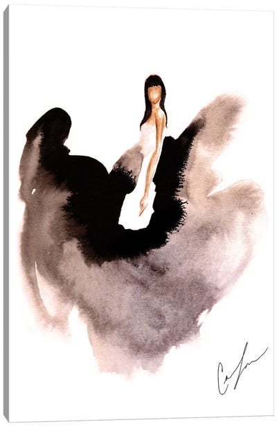 Black Swan Canvas Art Print - Claire Thompson