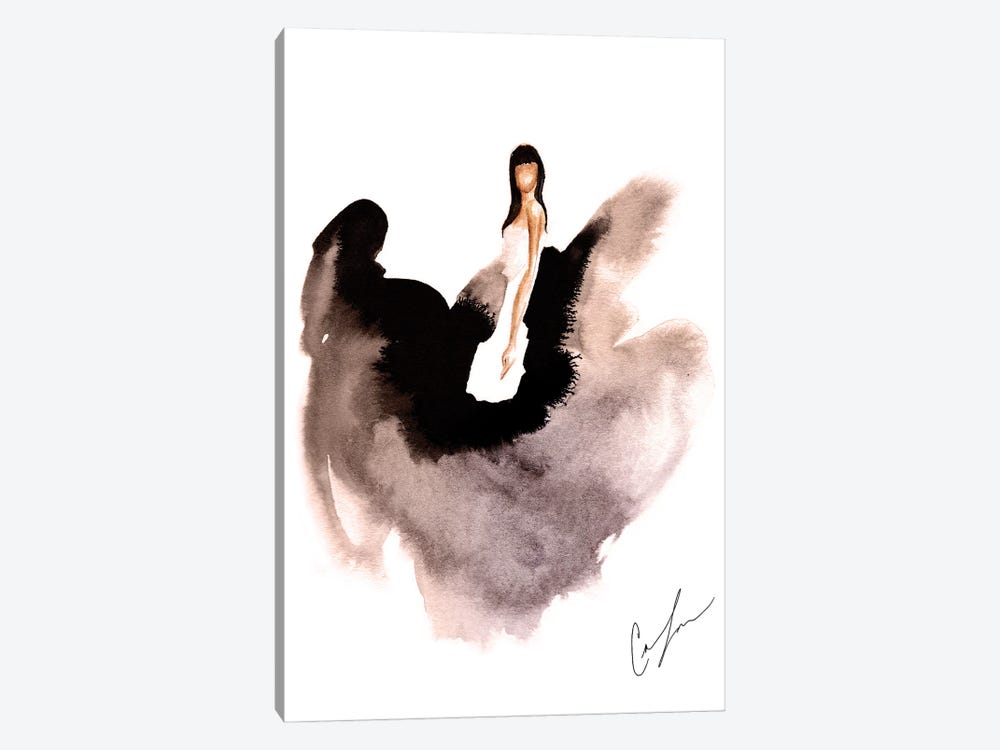 Black Swan by Claire Thompson 1-piece Canvas Art Print