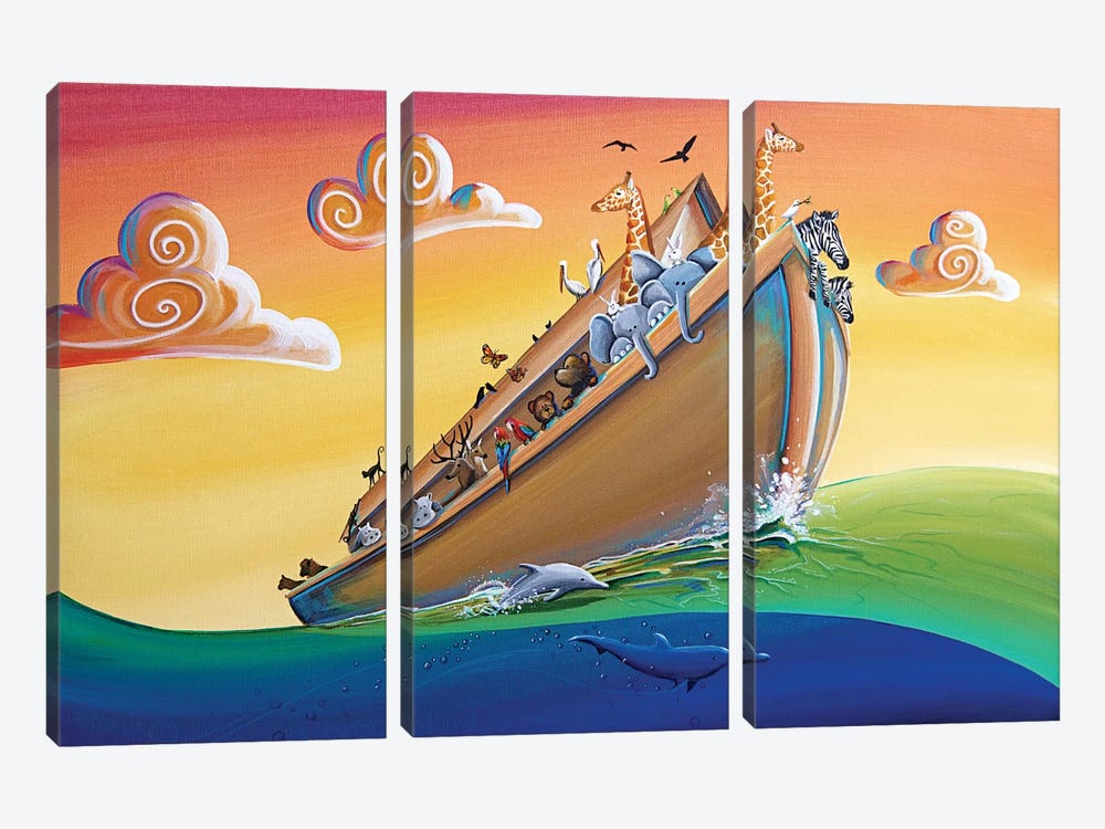 Journey To New Beginnings by Cindy Thornton 3-piece Canvas Wall Art