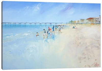 Low Tide At Henley Canvas Art Print