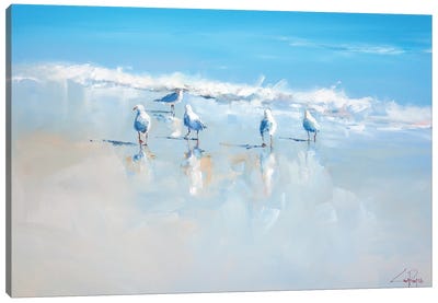Sorrento Gulls Canvas Art Print - Craig Trewin Penny