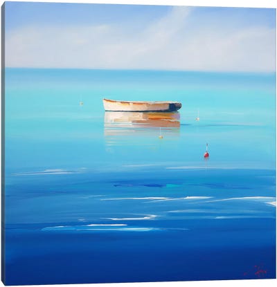 Four Buoys, Sorrento Canvas Art Print - Sea & Sky