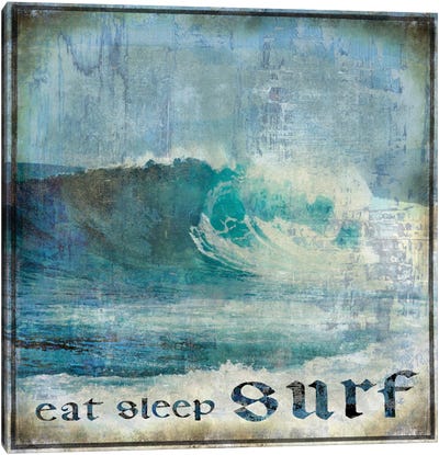 Eat Sleep Surf Canvas Art Print