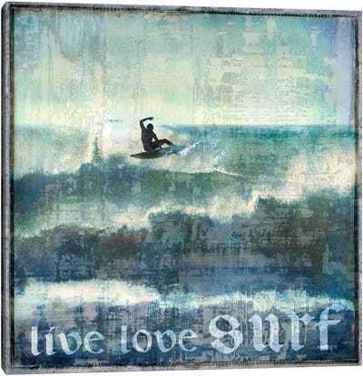 Live Love Surf Canvas Art Print