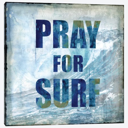 Pray For Surf Canvas Print #CTR17} by Charlie Carter Canvas Art Print
