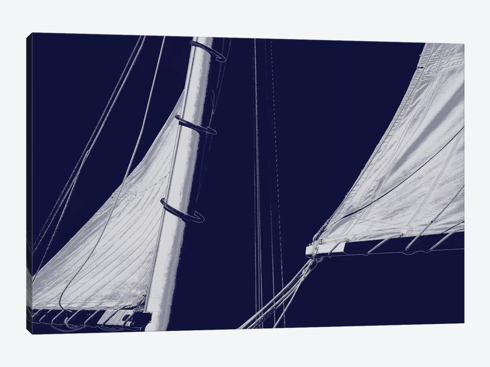 Schooner Sails II by Charlie Carter 1-piece Canvas Print