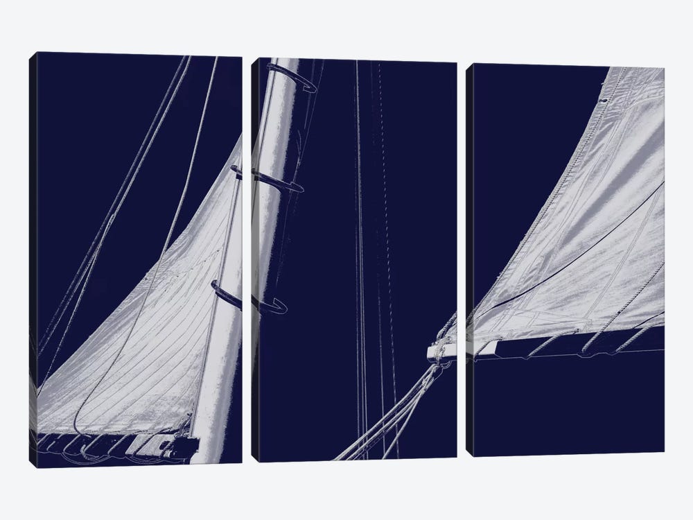 Schooner Sails II by Charlie Carter 3-piece Art Print