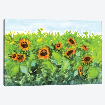 Summer Sunflowers Canvas Print #CTW102} by Christine Reichow Canvas Art