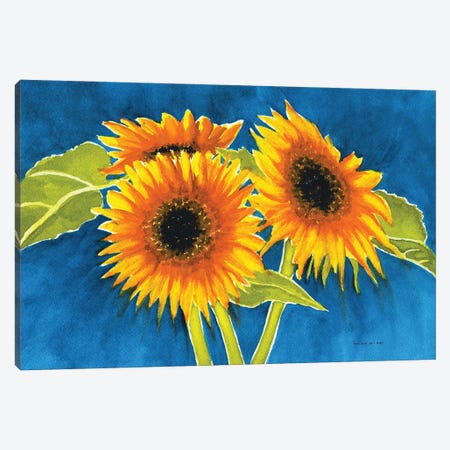 Sunflowers Canvas Print #CTW103} by Christine Reichow Canvas Artwork