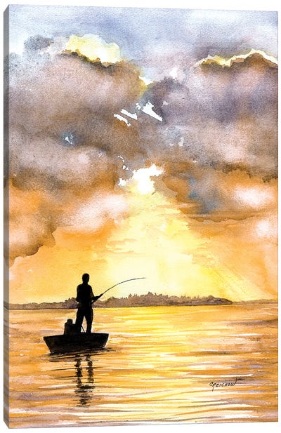 Fishing Art, Secret Spot, print from a pencil drawing, fishing art, camping  artwork of a little boy fishing with his dog