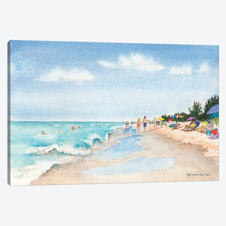 Florida Beach Day Canvas Print #CTW19} by Christine Reichow Canvas Art Print
