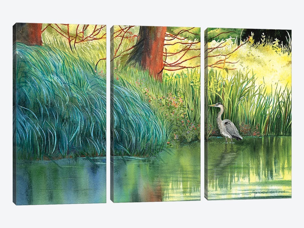 A Walk In The Park by Christine Reichow 3-piece Canvas Print
