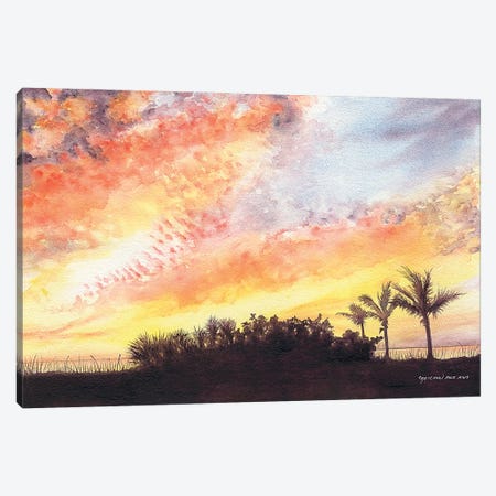 Florida Sunset Canvas Print #CTW21} by Christine Reichow Canvas Artwork