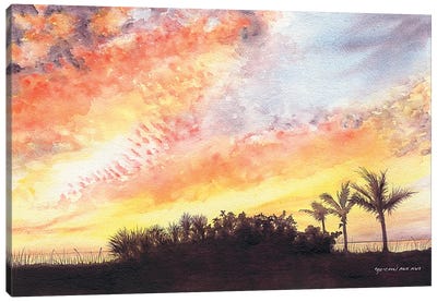 Florida Sunset Canvas Art Print - Christine Reichow