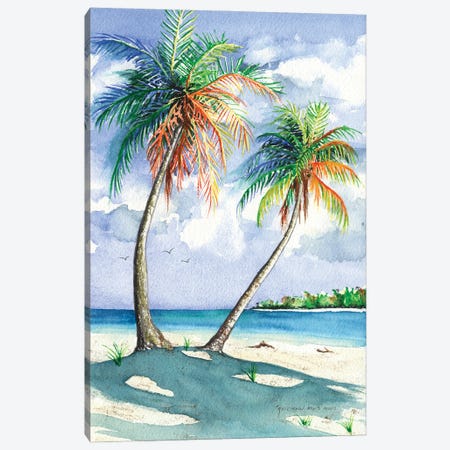 Palm Shadows Canvas Print #CTW44} by Christine Reichow Canvas Print