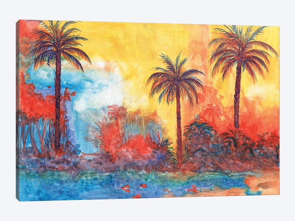Palms by Christine Reichow 1-piece Canvas Artwork