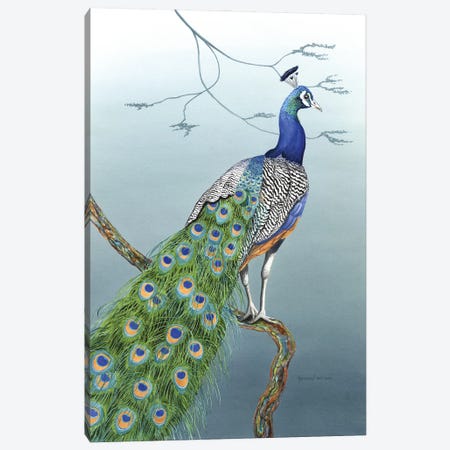 Proud As A Peacock Canvas Print #CTW47} by Christine Reichow Art Print