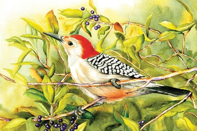 Purple Berries by Christine Reichow multi panel art