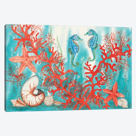 Sea Life Canvas Print #CTW54} by Christine Reichow Canvas Artwork