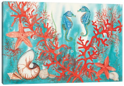 Sea Life Canvas Art Print - Seahorse Art
