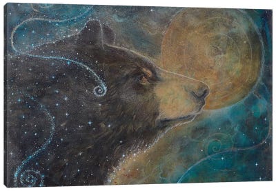 Cosmic Memory Canvas Art Print - Black Bears