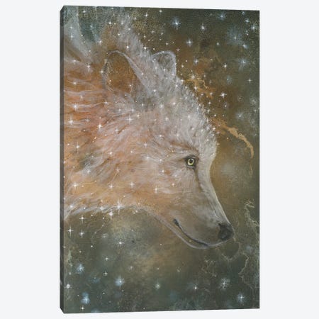 Star Wolf Canvas Print #CTY26} by Cathy McClelland Art Print