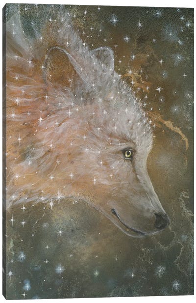 Star Wolf Canvas Art Print - Cathy McClelland